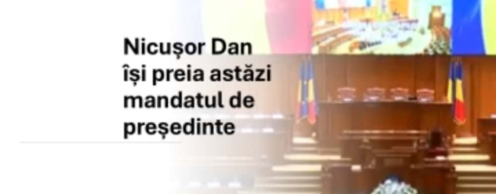 Nicușor Dan va depune astăzi jurământul în fața Parlamentului României