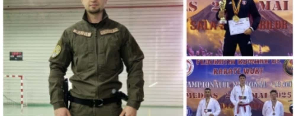 Albert, polițistul prahovean campion național la karate, este Maestru Emerit al Sportului