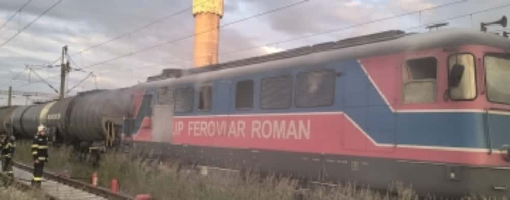 La un pas de dezastru! Incendiu în locomotiva unui tren cu țiței, la Valea Călugărească