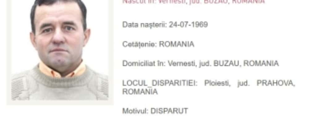 Un bărbat din județul Buzău, dat dispărut de familie. Ultima dată a fost văzut în autogara Ploiești Sud