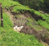 Alunecare de teren la Breaza. Șase gospodării în pericol