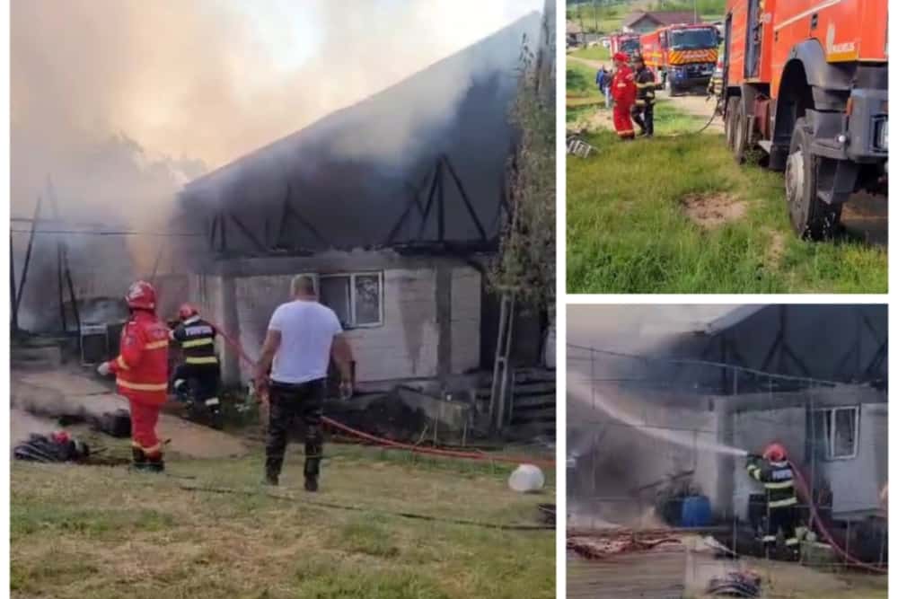 Două locuințe și un autoturism nefolosit, cuprinse de flăcări, în Podenii Noi