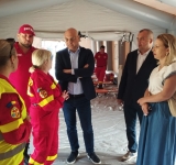 Prefectul Daniel Nicodim și subprefectul Mircea Tănase au participat la simularea de explozie de la Petrotel-Lukoil