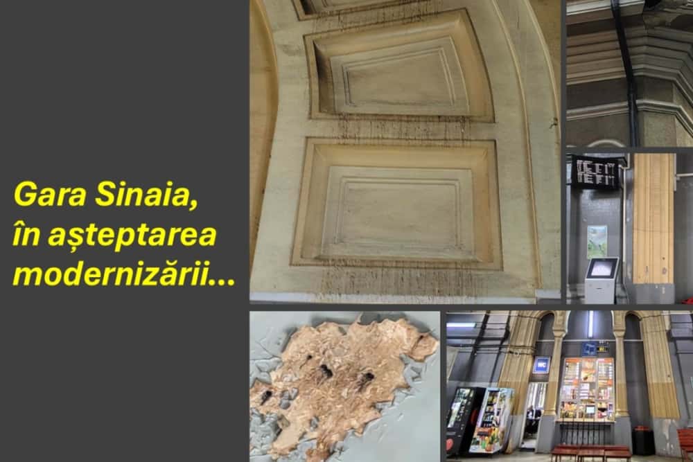 Gara Sinaia, o rușine pentru ”Perla Carpaților”. În așteptarea modernizării, clădirea-simbol se degradează pe zi ce trece