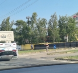 Autoturism răsturnat în zona Lido Gârbea