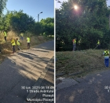 Deținuții din Penitenciarul Ploiești igienizează albia pârâului Dâmbu