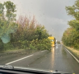 DN 72 este blocat parțial, în zona Ariceștii Rahtivani, din cauza unui arbore căzut pe carosabil