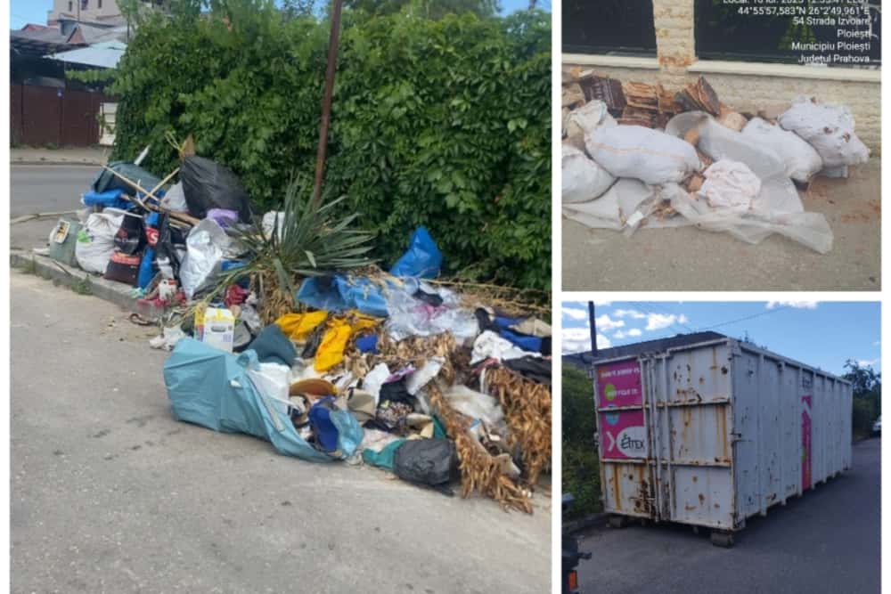 Amenzi după amenzi pentru ploieștenii care aruncă deșeuri pe domeniul public