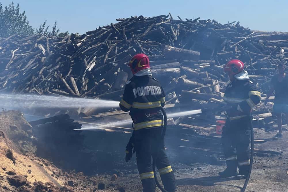 Incendiu la o firmă de prelucrarea lemnului din Filipeștii de Târg