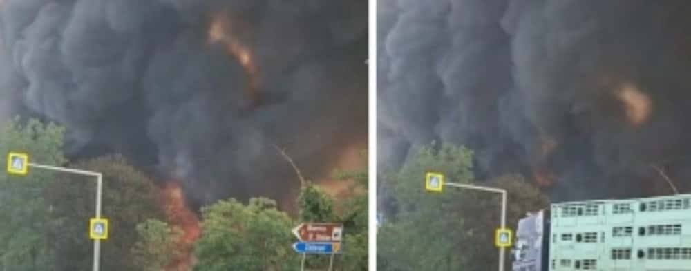 UPDATE/ Trafic rutier restricționat pe DN1B, din cauza incendiului de la Chițorani. Circulația a fost deviată