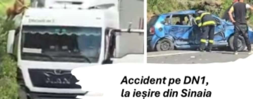 Accident rutier pe DN1, lângă Bușteni. Alcoolemie IMENSĂ la testarea unuia dintre șoferii implicați