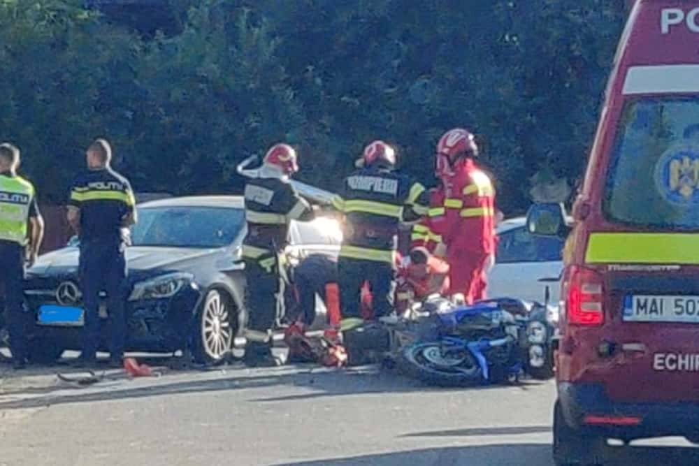 Motociclist rănit într-un accident, la Breaza