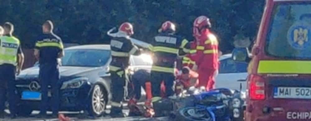 Motociclist rănit într-un accident, la Breaza