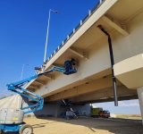 Noi lucrări la podul peste râul Sărata, de pe lotul 2 al autostrăzii Dumbrava - Buzău! Când ar putea, totuși, să fie gata și acest sector al A7