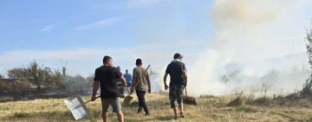 Incendiu de proporții pe dealurile din Urlați. Localnicii au sărit în sprijinul pompierilor pentru stingerea flăcărilor