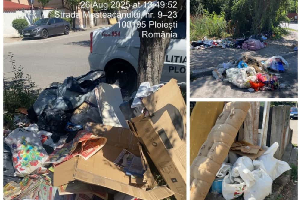 Amenzi pentru ploieștenii care au aruncat deșeuri pe domeniul public