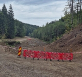 Noi imagini de pe șantierul modernizării drumului județean Valea Doftanei - Săcele