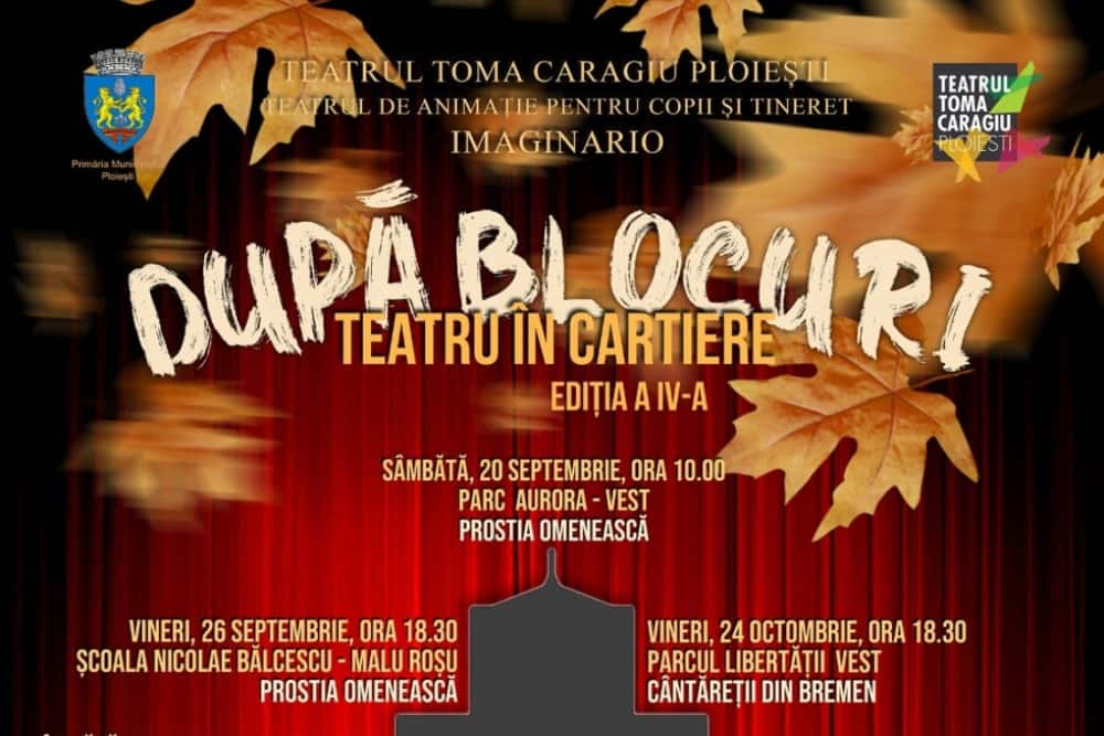 Teatrul „Toma Caragiu” aduce spectacolele în mijlocul ploieștenilor prin proiectul „După blocuri – teatru în cartiere”