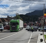 Șoferul TIR-ului rămas în pană pe DN1, la Bușteni, a fost amendat cu 1.000 de lei