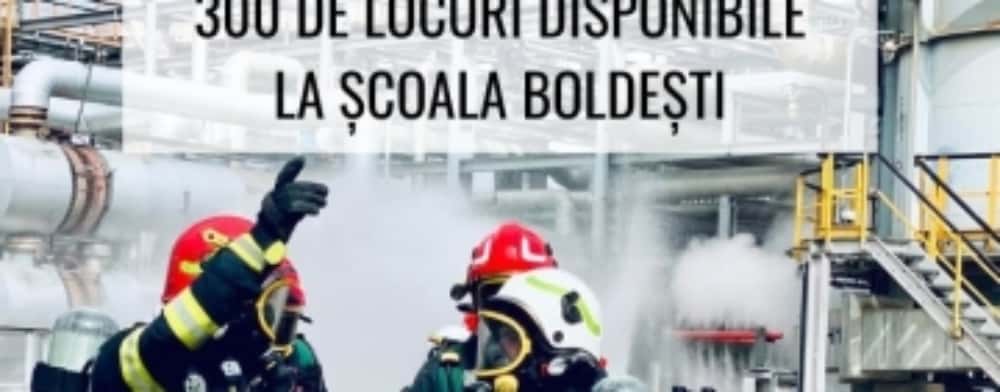 300 de locuri disponibile la Școala de Subofițeri Pompieri și Protecție Civilă „Pavel Zăgănescu” din Boldești