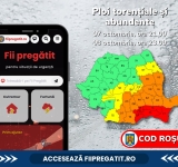 Codul roșu de ploi torențiale, la limita de sud a Prahovei. Recomandările autorităților pentru evitarea evenimentelor nedorite