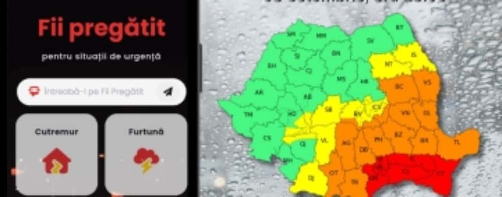 Codul roșu de ploi torențiale, la limita de sud a Prahovei. Recomandările autorităților pentru evitarea evenimentelor nedorite
