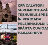 CFR Călători a suplimentat trenurile spre Iași, pentru pelerinajul de Sf. Parascheva