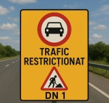 Trafic restricționat pe DN 1, în zona Bănești, pentru lucrări de întreținere la un pod