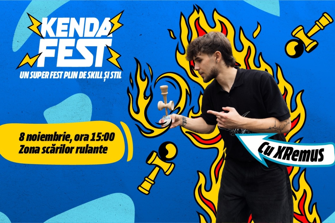 Kendama în centrul atenției, la Ploiești: KENDAFEST, festivalul tinerilor pasionați, cu invitatul special XRemus