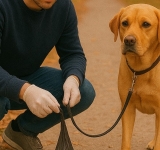 Când normalitatea devine subiect de știre: un tânăr din Ploiești a strâns după câinele său!