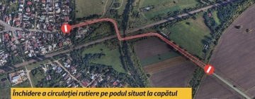 Podul de la capătul străzii Mircea cel Bătrân din Ploiești se închide săptămâna viitoare
