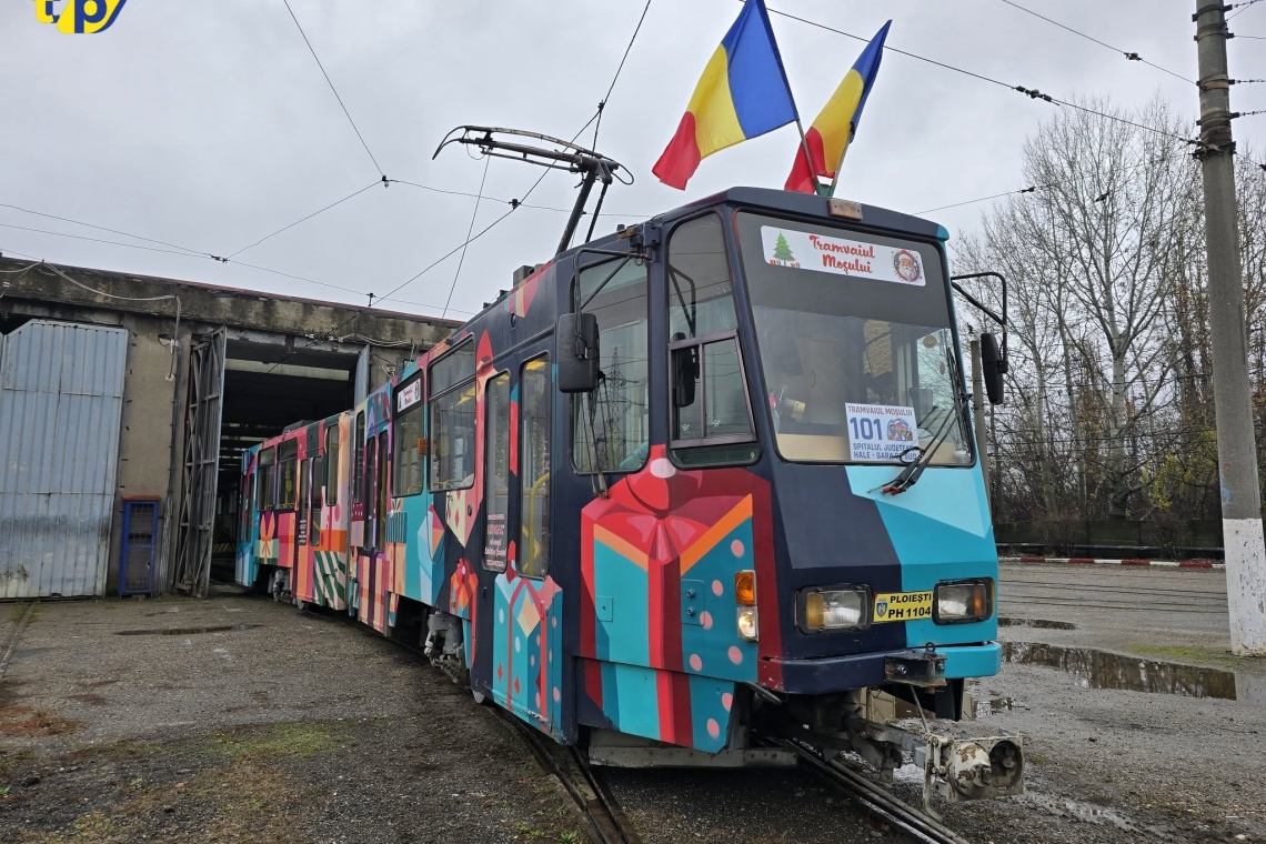 TransPloiești: Tramvaiul lui Moș Crăciun revine la Ploiești - curse speciale pentru cei mici, între 6 și 24 decembrie