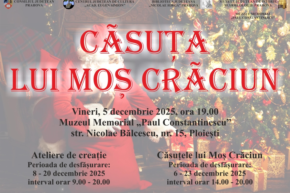 Magia sărbătorilor de iarnă prinde viață și la Muzeul „Paul Constantinescu” din Ploiești