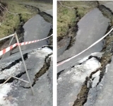 O alunecare de teren pune în pericol mai multe gospodării, în comuna Măneciu. Locuitorii sunt disperați!