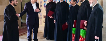 Primii colindători ai sărbătorilor - Corala „Ștefanache Popescu” din Vălenii de Munte - primiți la Consiliul Județean