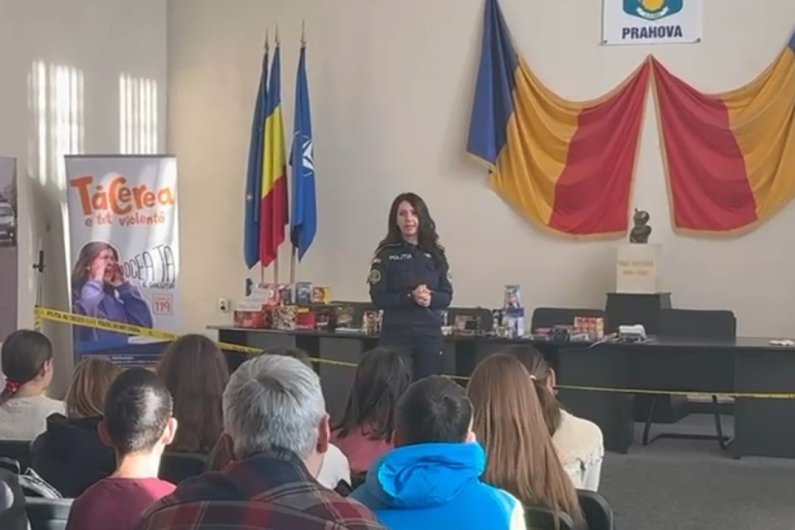 Lecție de siguranță despre articolele pirotehnice, pentru elevii din Prahova