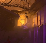 Un bloc din Ploiești, la un pas să fie afectat de un incendiu izbucnit într-o gospodărie de pe strada General Ion Dragalina