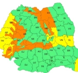 Cod portocaliu de vreme severă în zona montană înaltă