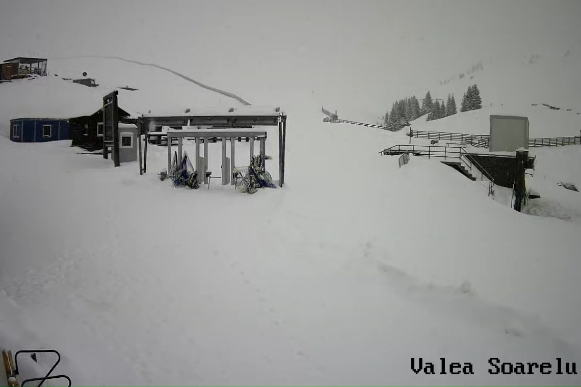 Domeniul schiabil din Sinaia, închis astăzi din cauza viscolului puternic