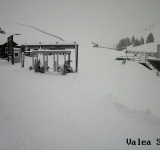 Domeniul schiabil din Sinaia, închis astăzi din cauza viscolului puternic