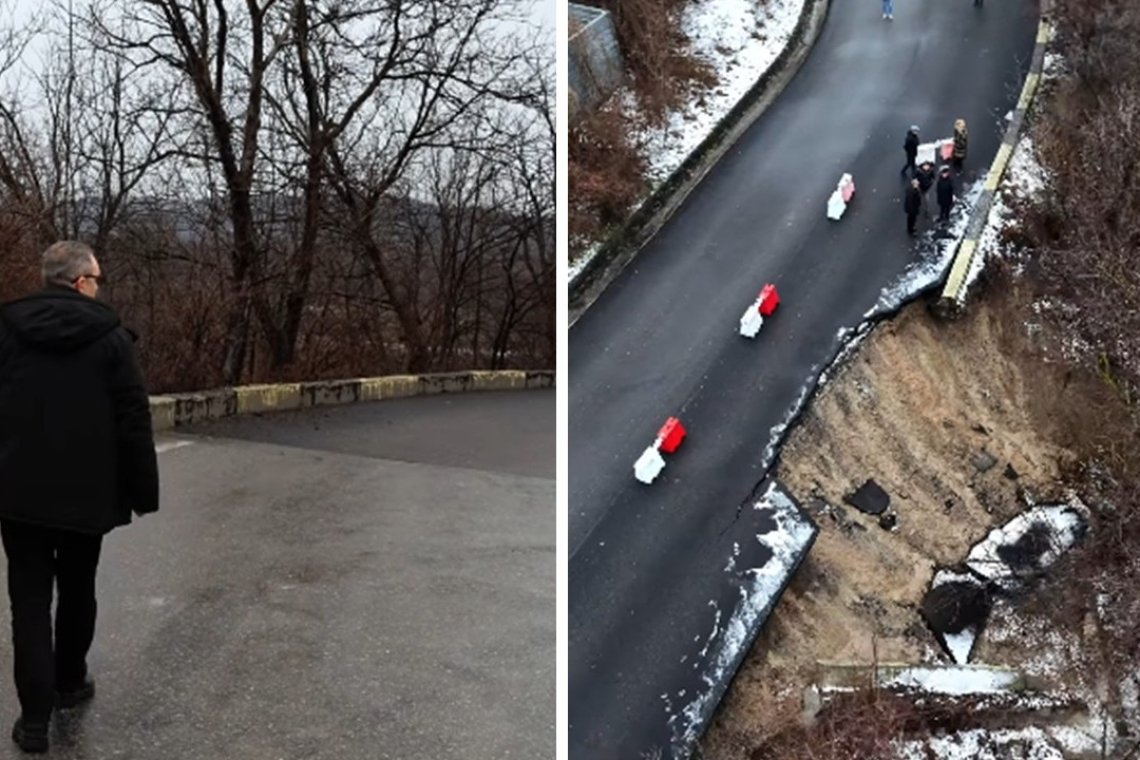 Drumul surpat de la Câmpina, transferat la Consiliul Județean, va fi refăcut până la Paști. Virgil Nanu: „O intervenție făcută corect, de la temelie”