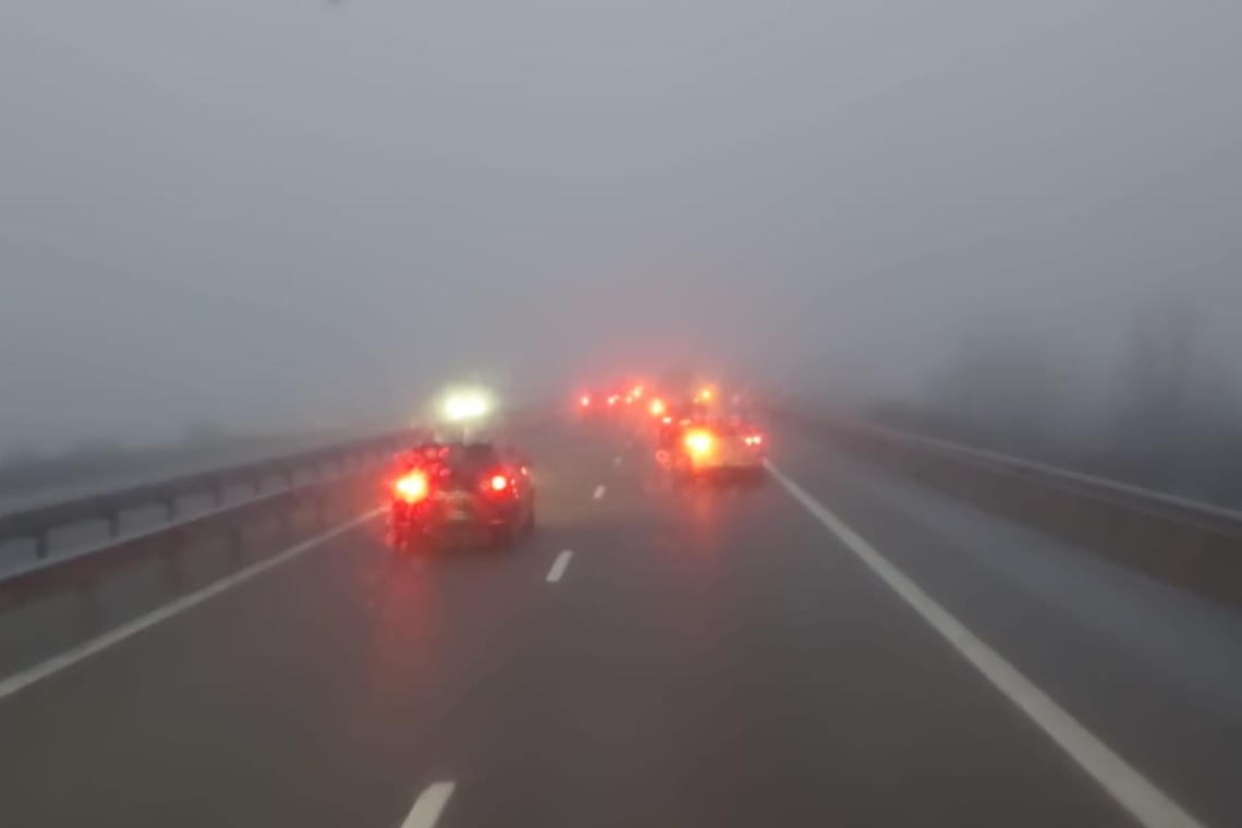 Ceață pe drumurile din Prahova 