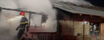 Saivan mistuit de flăcări, la Starchiojd. 150 de oi se aflau în interior, dar au fost scoase la timp