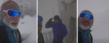 Stația meteo de la Vârful Omu, sub troiene de zăpadă și strat de chiciură. Sfaturi de la meteorologul Sergiu Olteanu