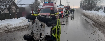Coliziune între un autoturism și un ATV, în Albești-Paleologu