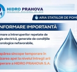 Informare importantă Hidro Prahova – posibile sincope în furnizarea apei, din cauza întreruperilor de energie electrică