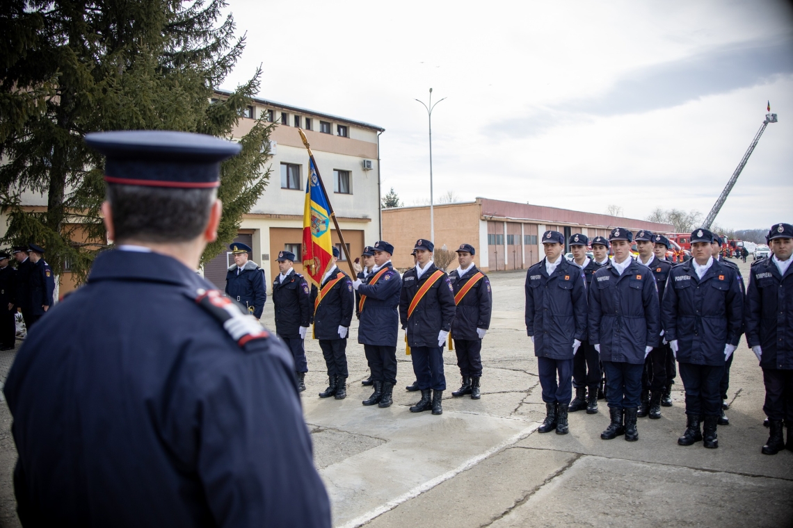 O nouă serie de salvatori a depus jurământul militar la Școala de Subofițeri Pompieri și Protecție Civilă „Pavel Zăgănescu” din Boldești