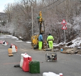 CJ Prahova a demarat investigațiile geotehnice pe tronsonul de drum surpat de la Câmpina