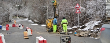 CJ Prahova a demarat investigațiile geotehnice pe tronsonul de drum surpat de la Câmpina