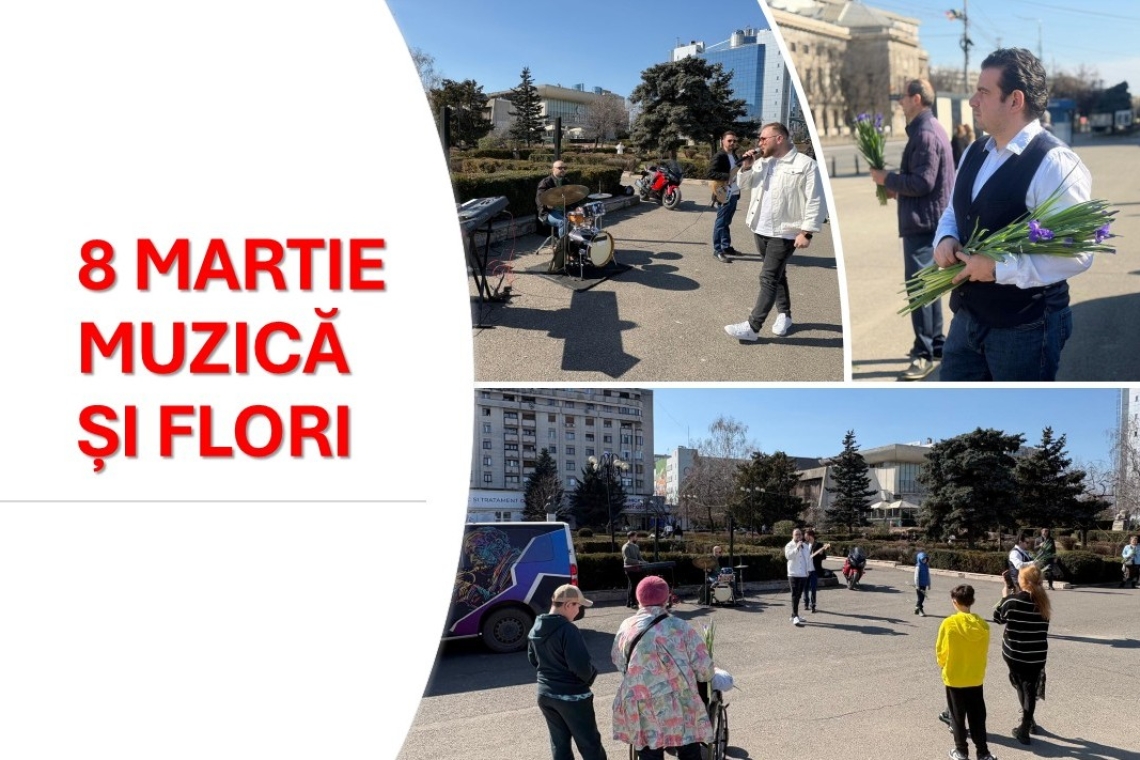 Flori și muzică pentru femeile din Ploiești, de 8 Martie